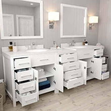 Load image into Gallery viewer, Caroline Parkway 93&quot; Double Sink Dazzle White Quartz Top Vanity - Vanity Grace Store