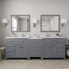 Load image into Gallery viewer, Caroline Parkway 93&quot; Double Sink Dazzle White Quartz Top Vanity - Vanity Grace Store