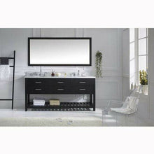 Load image into Gallery viewer, Caroline Estate 72&quot; Double Sink Italian Carrara White Marble Top Vanity with Faucet and Mirror - Vanity Grace Store - Virtuusa