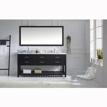 Load image into Gallery viewer, Caroline Estate 72&quot; Double Sink Italian Carrara White Marble Top Vanity with Faucet and Mirror - Vanity Grace Store - Virtuusa
