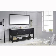 Load image into Gallery viewer, Caroline Estate 72&quot; Double Sink Italian Carrara White Marble Top Vanity with Faucet and Mirror - Vanity Grace Store - Virtuusa