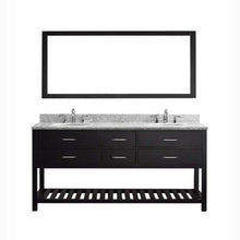 Load image into Gallery viewer, Caroline Estate 72&quot; Double Sink Italian Carrara White Marble Top Vanity with Faucet and Mirror - Vanity Grace Store - Virtuusa