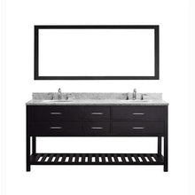 Load image into Gallery viewer, Caroline Estate 72&quot; Double Sink Italian Carrara White Marble Top Vanity with Faucet and Mirror - Vanity Grace Store - Virtuusa