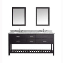 Load image into Gallery viewer, Caroline Estate 72&quot; Double Sink Italian Carrara White Marble Top Vanity with Faucet and Mirrors - Vanity Grace Store - Virtuusa