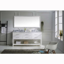 Load image into Gallery viewer, Caroline Estate 72&quot; Double Sink Italian Carrara White Marble Top Vanity with Faucet and Mirror - Vanity Grace Store - Virtuusa