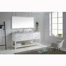 Load image into Gallery viewer, Caroline Estate 72&quot; Double Sink Italian Carrara White Marble Top Vanity with Faucet and Mirror - Vanity Grace Store - Virtuusa