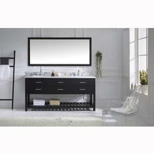 Load image into Gallery viewer, Caroline Estate 72&quot; Double Sink Italian Carrara White Marble Top Vanity with Faucet and Mirror - Vanity Grace Store - Virtuusa