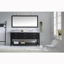 Load image into Gallery viewer, Caroline Estate 72&quot; Double Sink Italian Carrara White Marble Top Vanity with Faucet and Mirror - Vanity Grace Store - Virtuusa