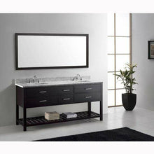 Load image into Gallery viewer, Caroline Estate 72&quot; Double Sink Italian Carrara White Marble Top Vanity with Faucet and Mirror - Vanity Grace Store - Virtuusa