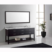Load image into Gallery viewer, Caroline Estate 72&quot; Double Sink Italian Carrara White Marble Top Vanity with Faucet and Mirror - Vanity Grace Store - Virtuusa
