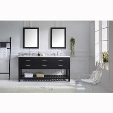 Load image into Gallery viewer, Caroline Estate 72&quot; Double Sink Italian Carrara White Marble Top Vanity with Faucet and Mirrors - Vanity Grace Store - Virtuusa