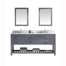 Load image into Gallery viewer, Caroline Estate 72&quot; Double Sink Italian Carrara White Marble Top Vanity with Faucet and Mirrors - Vanity Grace Store - Virtuusa
