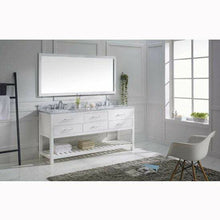 Load image into Gallery viewer, Caroline Estate 72&quot; Double Sink Italian Carrara White Marble Top Vanity with Faucet and Mirror - Vanity Grace Store - Virtuusa