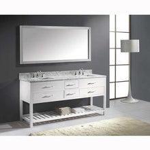 Load image into Gallery viewer, Caroline Estate 72&quot; Double Sink Italian Carrara White Marble Top Vanity with Faucet and Mirror - Vanity Grace Store - Virtuusa