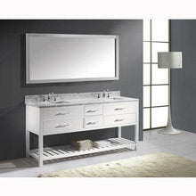 Load image into Gallery viewer, Caroline Estate 72&quot; Double Sink Italian Carrara White Marble Top Vanity with Faucet and Mirror - Vanity Grace Store - Virtuusa