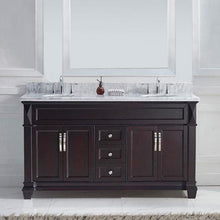 Load image into Gallery viewer, Victoria 60&quot; Double Sink Italian Carrara White Marble Top Vanity - Vanity Grace Store - Virtuusa