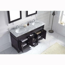 Load image into Gallery viewer, Victoria 60&quot; Double Sink Italian Carrara White Marble Top Vanity with Faucet and Mirrors - Vanity Grace Store - Virtuusa