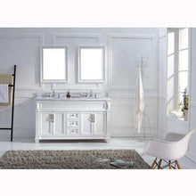 Load image into Gallery viewer, Victoria 60&quot; Double Sink Italian Carrara White Marble Top Vanity with Mirrors - Vanity Grace Store - Virtuusa