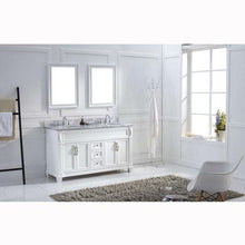 Load image into Gallery viewer, Victoria 60&quot; Double Sink Italian Carrara White Marble Top Vanity with Mirrors - Vanity Grace Store - Virtuusa