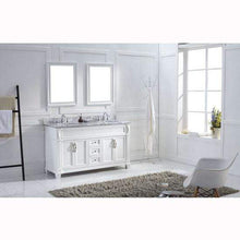 Load image into Gallery viewer, Victoria 60&quot; Double Sink Italian Carrara White Marble Top Vanity with Mirrors - Vanity Grace Store - Virtuusa