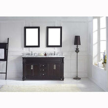 Load image into Gallery viewer, Victoria 60&quot; Double Sink Italian Carrara White Marble Top Vanity with Mirrors - Vanity Grace Store - Virtuusa