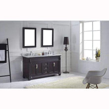 Load image into Gallery viewer, Victoria 60&quot; Double Sink Italian Carrara White Marble Top Vanity with Mirrors - Vanity Grace Store - Virtuusa