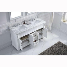 Load image into Gallery viewer, Victoria 60&quot; Double Sink Italian Carrara White Marble Top Vanity with Mirrors - Vanity Grace Store - Virtuusa