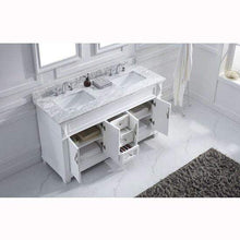 Load image into Gallery viewer, Victoria 60&quot; Double Sink Italian Carrara White Marble Top Vanity with Mirrors - Vanity Grace Store - Virtuusa