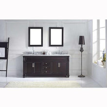 Load image into Gallery viewer, Victoria 72&quot; Double Sink Italian Carrara White Marble Top Vanity with Mirrors - Vanity Grace Store - Virtuusa