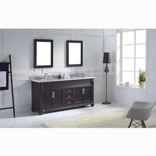 Load image into Gallery viewer, Victoria 72&quot; Double Sink Italian Carrara White Marble Top Vanity with Faucet and Mirrors - Vanity Grace Store - Virtuusa
