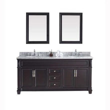 Load image into Gallery viewer, Victoria 72&quot; Double Sink Italian Carrara White Marble Top Vanity with Mirrors - Vanity Grace Store - Virtuusa