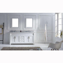Load image into Gallery viewer, Victoria 72&quot; Double Sink Italian Carrara White Marble Top Vanity with Mirrors - Vanity Grace Store - Virtuusa