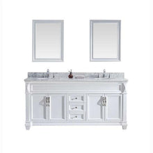 Load image into Gallery viewer, Victoria 72&quot; Double Sink Italian Carrara White Marble Top Vanity with Mirrors - Vanity Grace Store - Virtuusa