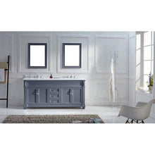Load image into Gallery viewer, Victoria 72&quot; Double Sink Italian Carrara White Marble Top Vanity with Mirrors - Vanity Grace Store - Virtuusa