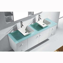 Load image into Gallery viewer, Clarissa 72&quot; Double Square Sink Vanity with Faucet and Mirrors - Vanity Grace Store - Virtuusa