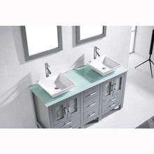 Load image into Gallery viewer, Bradford 60&quot; Double Sink Vanity with Faucet and Mirrors - Vanity Grace Store - Virtuusa