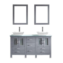 Load image into Gallery viewer, Bradford 60&quot; Double Sink Vanity with Faucet and Mirrors - Vanity Grace Store - Virtuusa