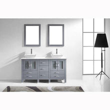 Load image into Gallery viewer, Bradford 60&quot; Double Sink Vanity with Faucet and Mirrors - Vanity Grace Store - Virtuusa