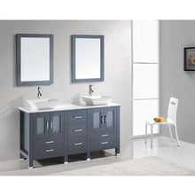 Load image into Gallery viewer, Bradford 60&quot; Double Sink Vanity with Faucet and Mirrors - Vanity Grace Store - Virtuusa