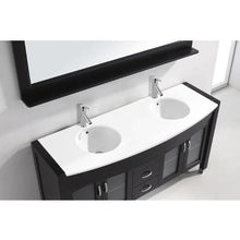 Load image into Gallery viewer, Ava 63&quot; Double Sink White Engineered Stone Top Vanity with Faucet and Mirror - Vanity Grace Store - Virtuusa