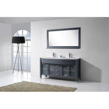 Load image into Gallery viewer, Ava 63&quot; Double Sink White Engineered Stone Top Vanity with Faucet and Mirror - Vanity Grace Store - Virtuusa