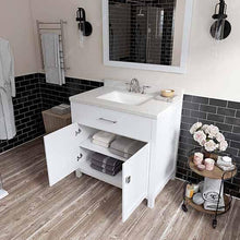 Load image into Gallery viewer, Caroline 36&quot; Single Sink Dazzle White Quartz Top Vanity with Mirror - Vanity Grace Store - Virtuusa