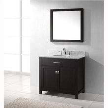 Load image into Gallery viewer, Caroline 36" Single Sink Italian Carrara White Marble Top Vanity with Mirror - Vanity Grace Store - Virtuusa