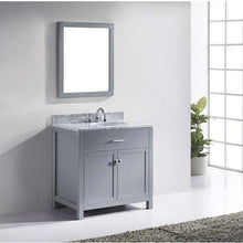 Load image into Gallery viewer, Caroline 36" Single Sink Italian Carrara White Marble Top Vanity with Faucet and Mirror - Vanity Grace Store - Virtuusa