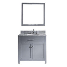 Load image into Gallery viewer, Caroline 36" Single Sink Italian Carrara White Marble Top Vanity with Faucet and Mirror - Vanity Grace Store - Virtuusa