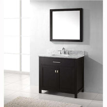 Load image into Gallery viewer, Caroline 36" Single Sink Italian Carrara White Marble Top Vanity with Mirror - Vanity Grace Store - Virtuusa