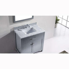 Load image into Gallery viewer, Caroline 36" Single Sink Italian Carrara White Marble Top Vanity with Mirror - Vanity Grace Store - Virtuusa