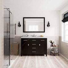 Load image into Gallery viewer, Caroline 48&quot; Single Sink Dazzle White Quartz Top Vanity with Faucet and Mirror - Vanity Grace Store - Virtuusa