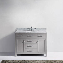 Load image into Gallery viewer, Caroline 48&quot; Single Sink Italian Carrara White Marble Top Vanity - Vanity Grace Store - Virtuusa