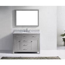 Load image into Gallery viewer, Caroline 48&quot; Single Sink Italian Carrara White Marble Top Vanity with Faucet and Mirror - Vanity Grace Store - Virtuusa
